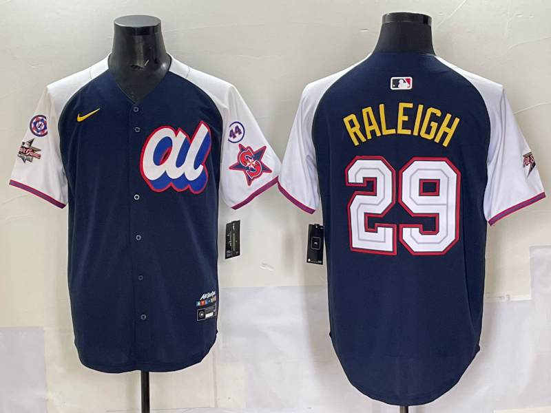 Men Seattle Mariners #29 Raleigh Blue MLB  All star Nike 2025 Jersey style 0015